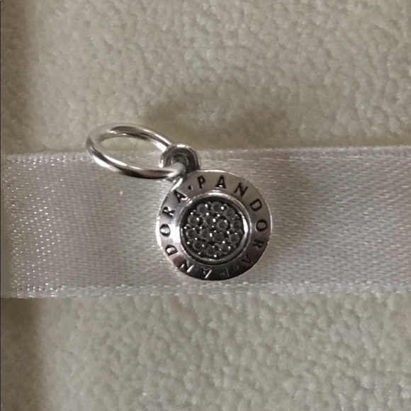 Auth. Pandora Signature Pave CZ Dangle Charm NWOT - Picture 5 of 7